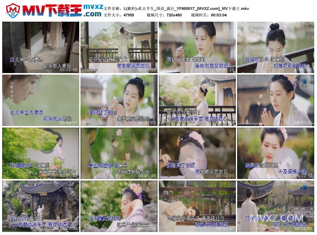 L(桃籽)-此去半生_国语_流行_YF800017